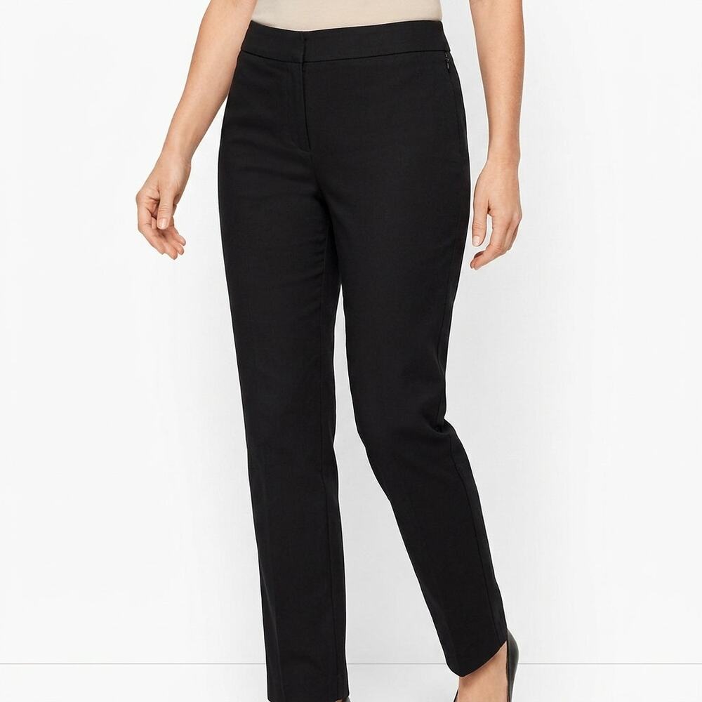 Talbots established 1947 Classic Side ZIP Black Stretch Pants Women Size 6